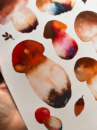 Multicolor Mushrooms Sheet