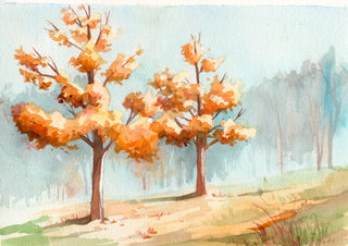 Paisaje en acuarela I