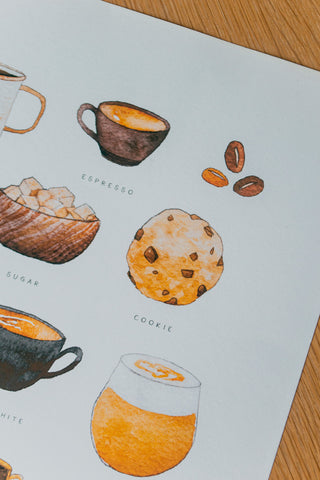 The Coffee Cups Print ☕